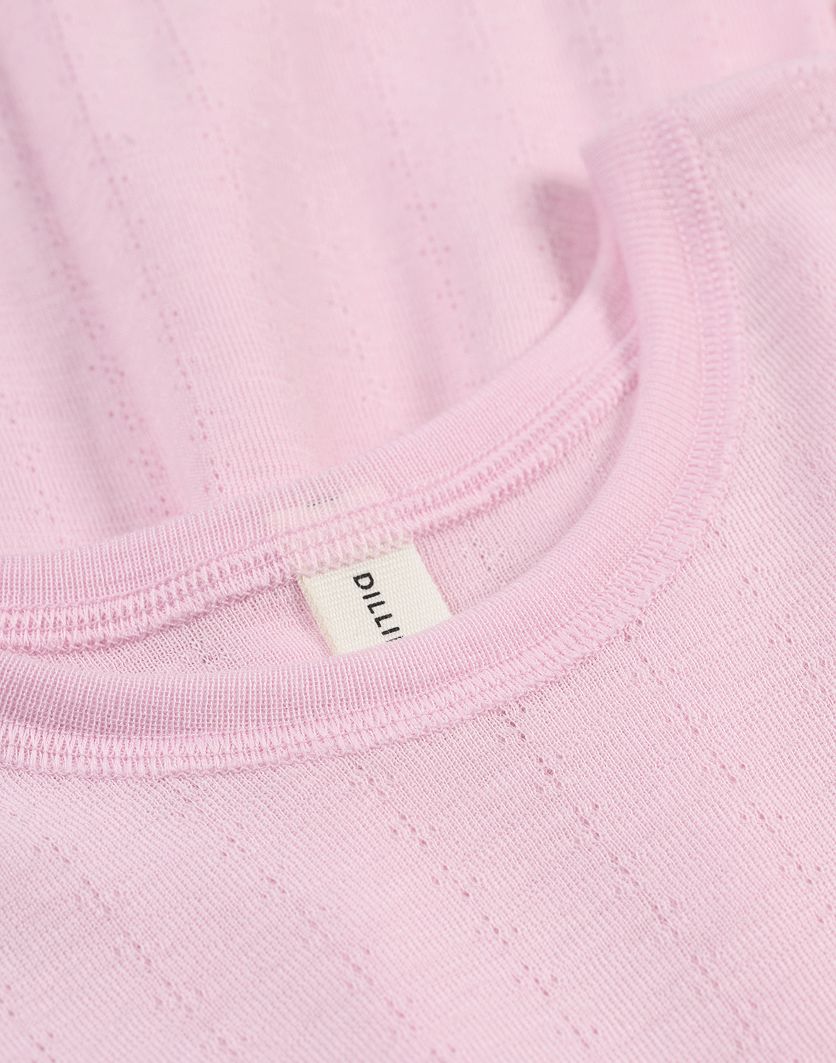 Pointelle T-shirtjurk van merinowol/zijde voor kinderen