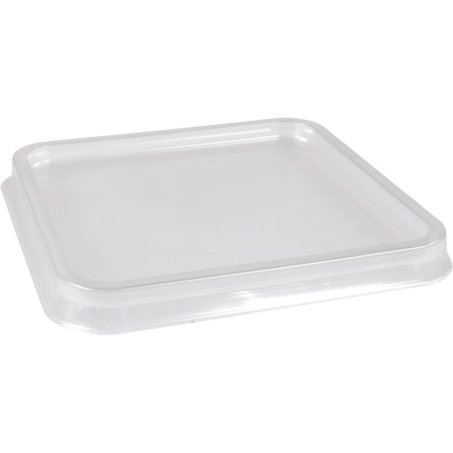 Deksel, kilobak, PS, vierkant, 114x114x10mm, helder