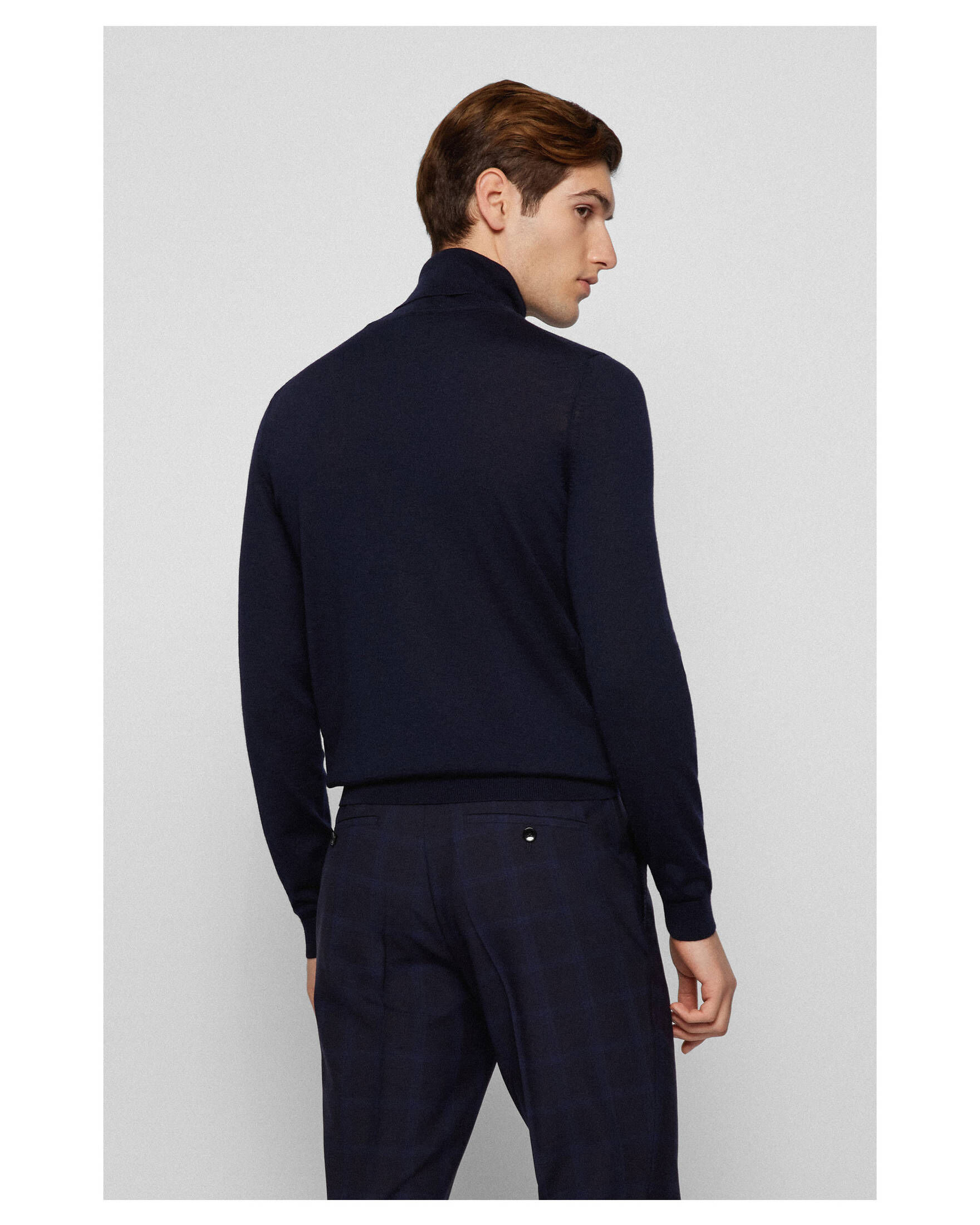 BOSS| Herren Rollkragenpullover MUSSO-P aus Wolle