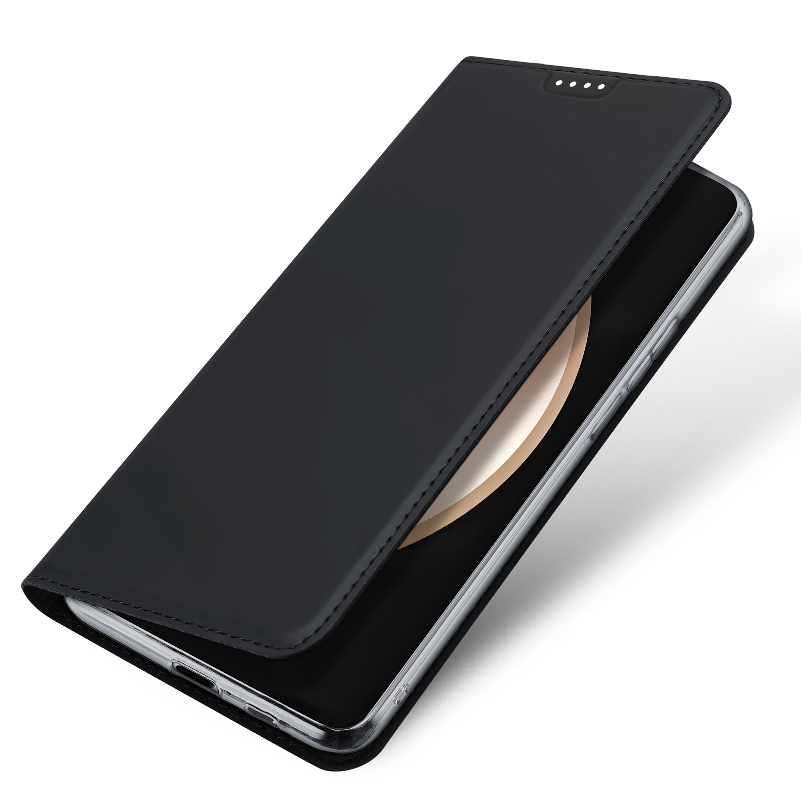 Samsung Galaxy S25 FE Flip Wallet Cover Leder Tasche - Schwarz