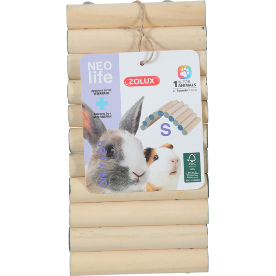 Pont en bois Neolife taille S pour lapin & cochon d'inde