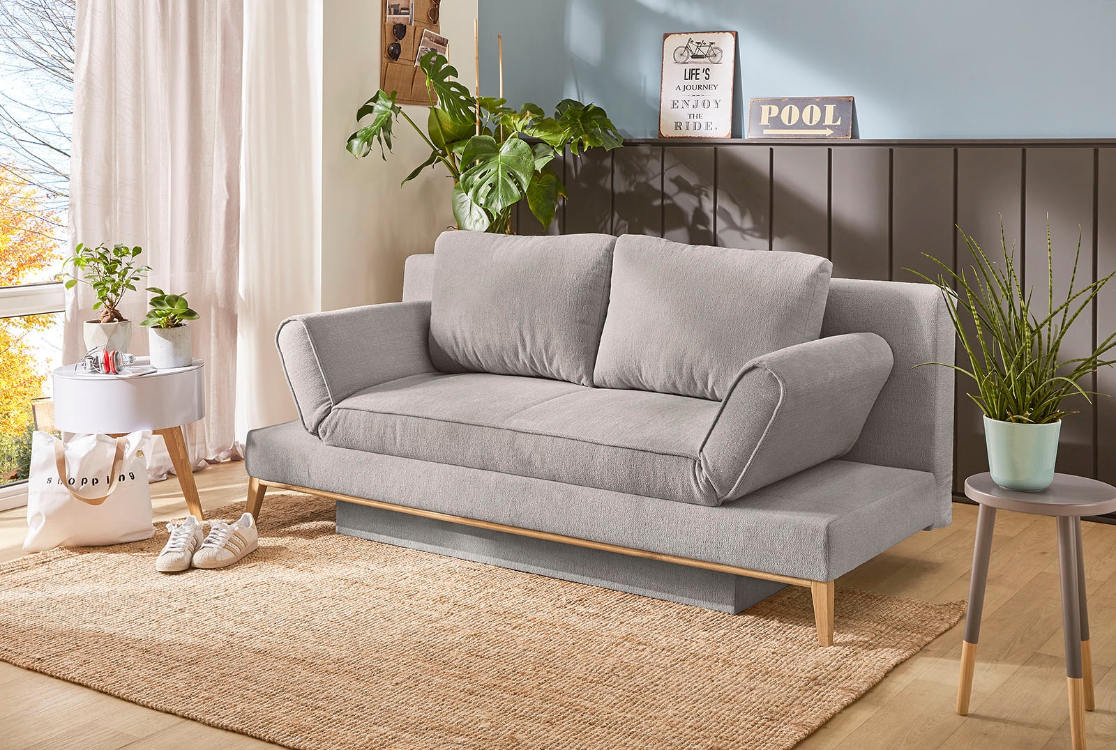 Jockenhöfer Gruppe Schlafsofa »Yann, B: 198 cm, Liegefl. 138x198 cm« mit Bettfunktion, Bettkasten & Armteilverstellung