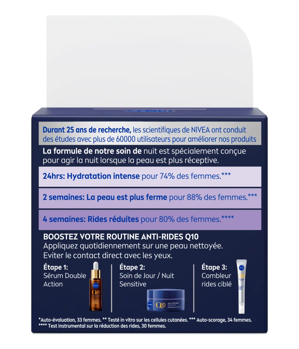 SOIN NUIT Q10 ANTI-RIDES   APAISANT