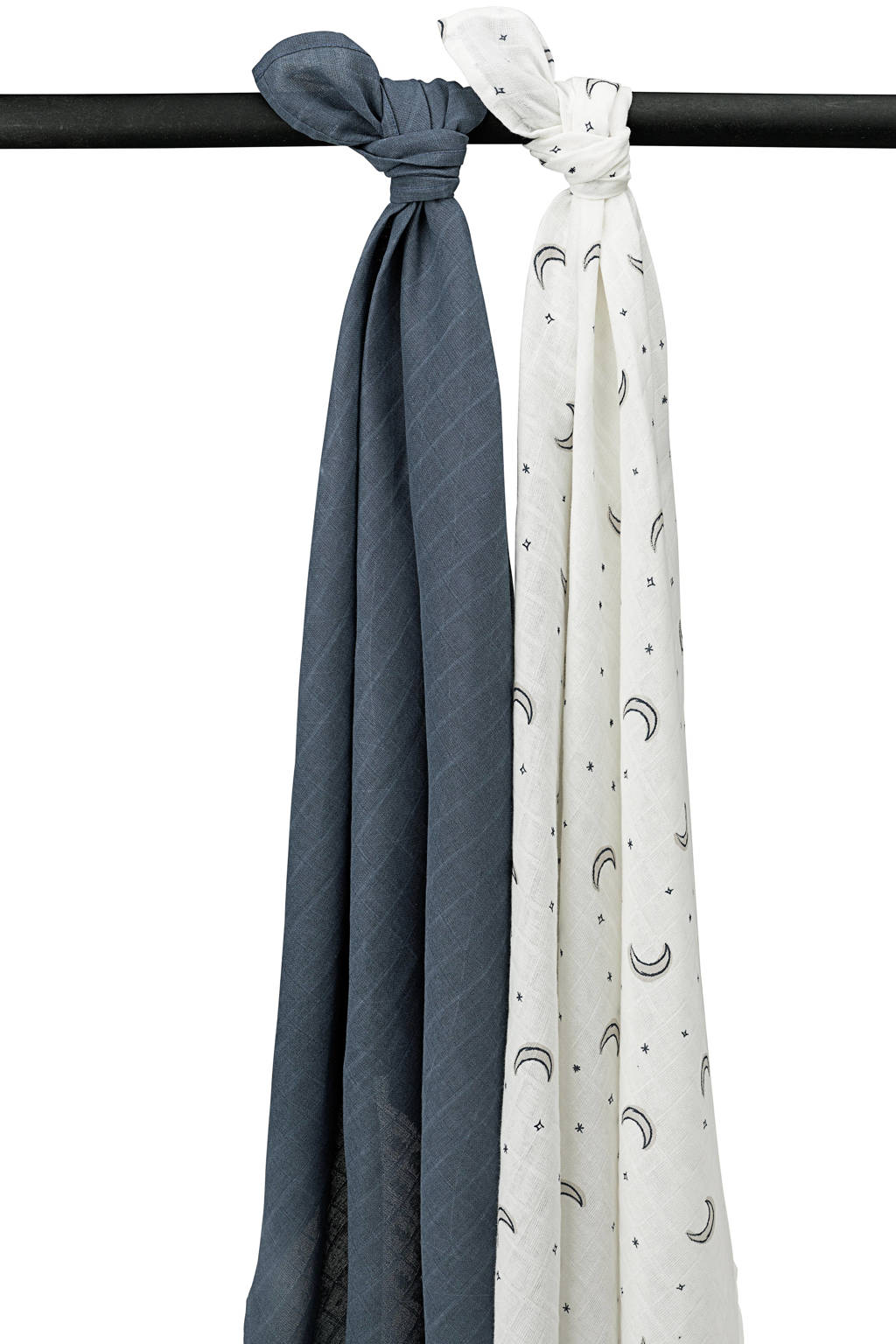 hydrofiele swaddle Moon 120x120 cm - set van 2 indigo