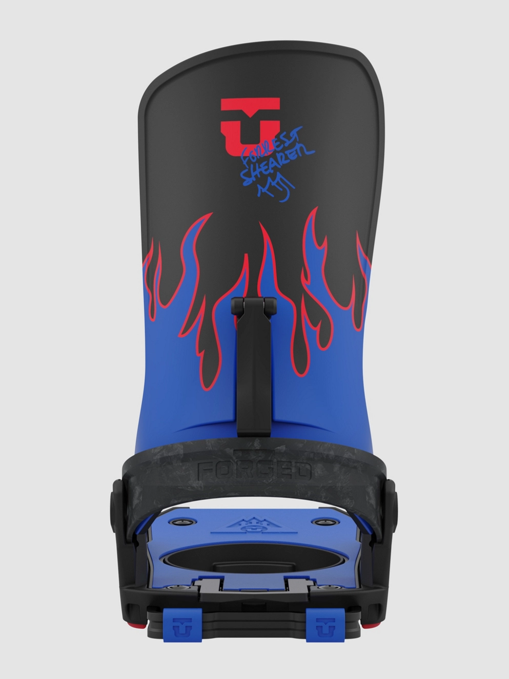 UNION Forrest Shearer 2024 Splitboard Bindings blue flames