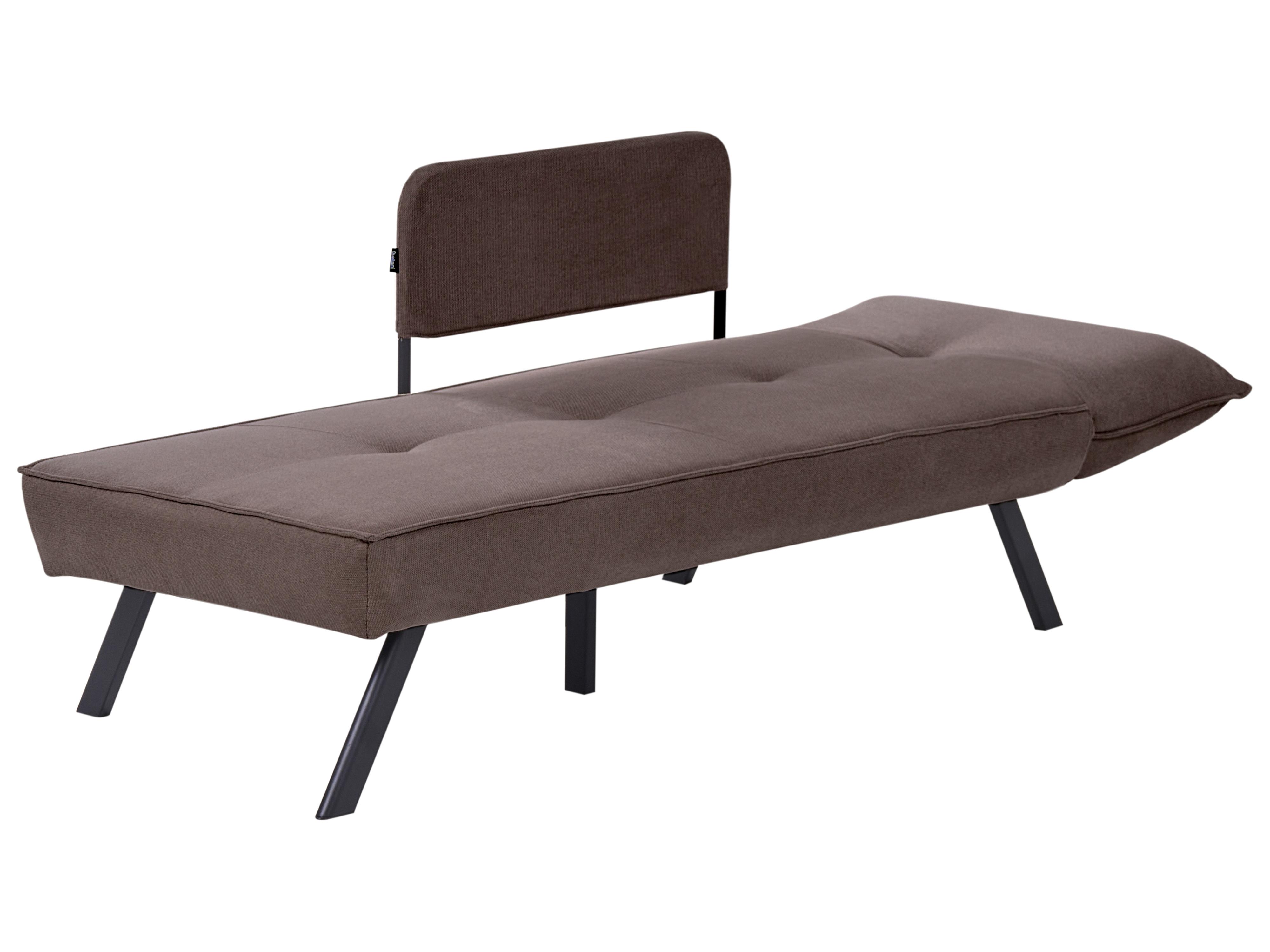 Rechtszijdige chaise longue ROCAMADOUR Stof Bruin