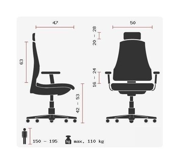 Profi Bürostuhl HEAD POINT RS Stoff mit Armlehnen Topstar