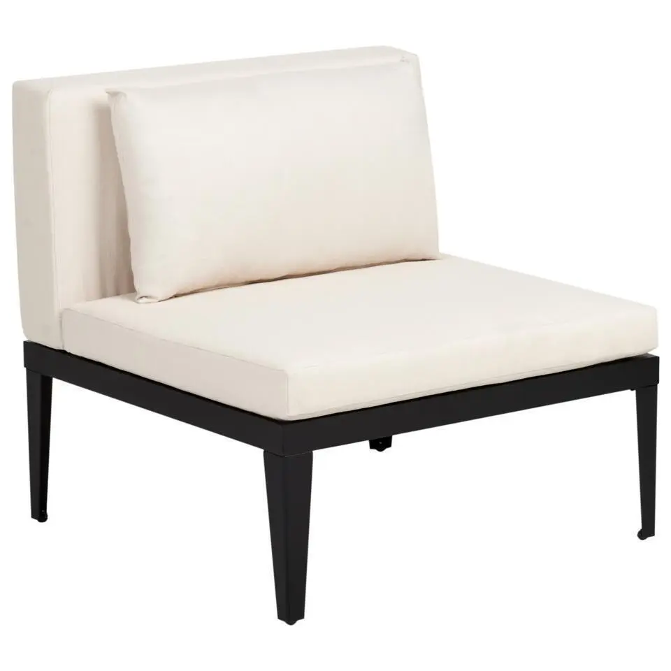 BRACCIANO - Loungeset 4-zits met ottomaan - Lichtbeige - Acaciahout