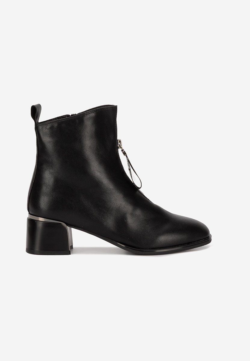 Bottines à talon noires Kinata