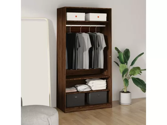 Garde-robe chêne marron 100x50x200 cm bois d'ingénierie