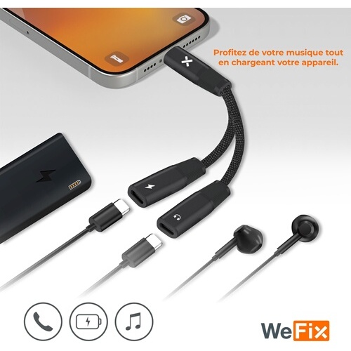 Adaptateur et convertisseur Wefix DOUBLE USB-C