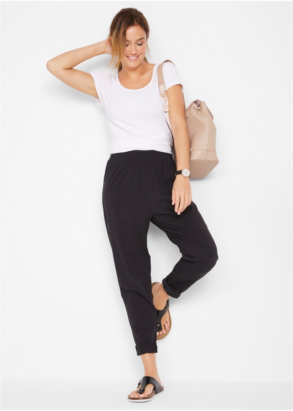 Pantalon sarouel avec taille confortable