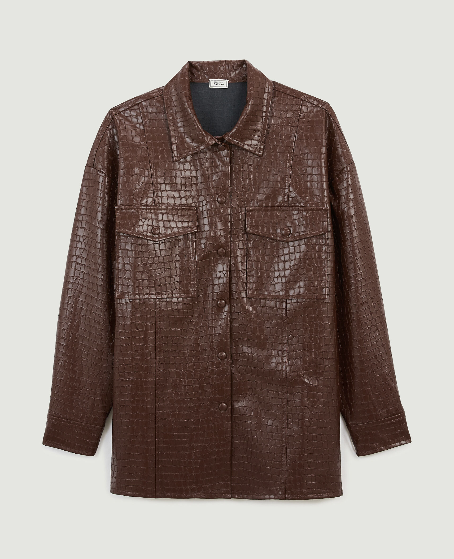 Surchemise effet croco - Marron