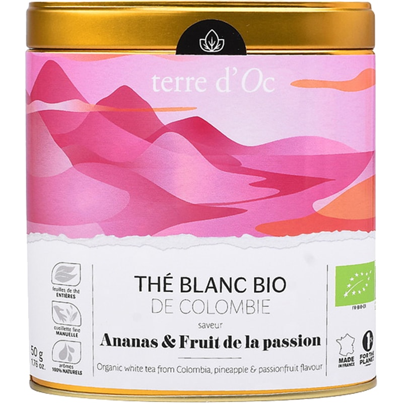 Thé blanc bio de Colombie - Ananas & passion - 50 g