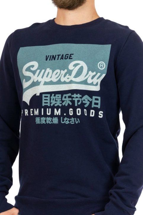 sweat superdry m2010153a adq rich navy