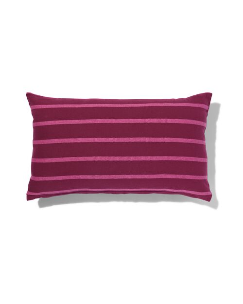 housse de coussin rayures bordeaux/rose 50x30
