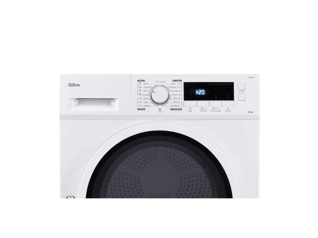 MÁQUINA DE SECAR ROUPA QILIVE Q.6166 BOMBA CALOR E 8KG
