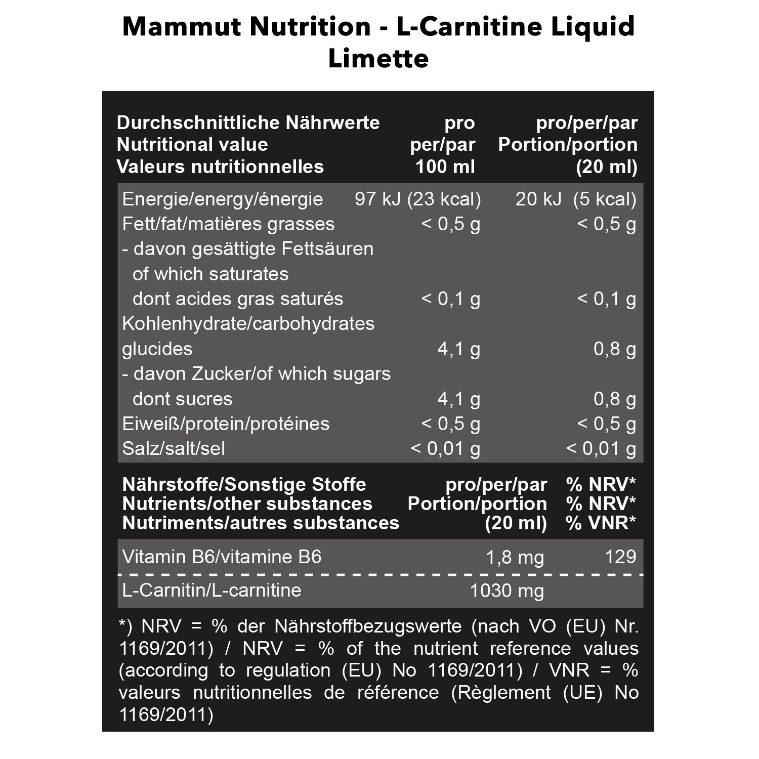 Mammut L-Carnitin Liquid, Limette