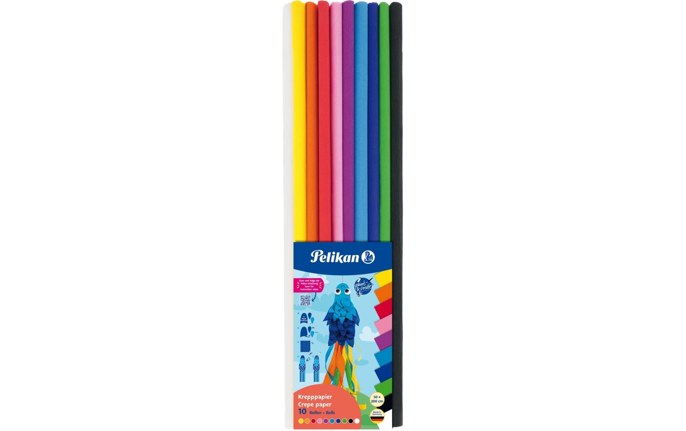 Krepppapier Set 10 Farben, sortiertKrepppapier als Set in leuchtenden Farben