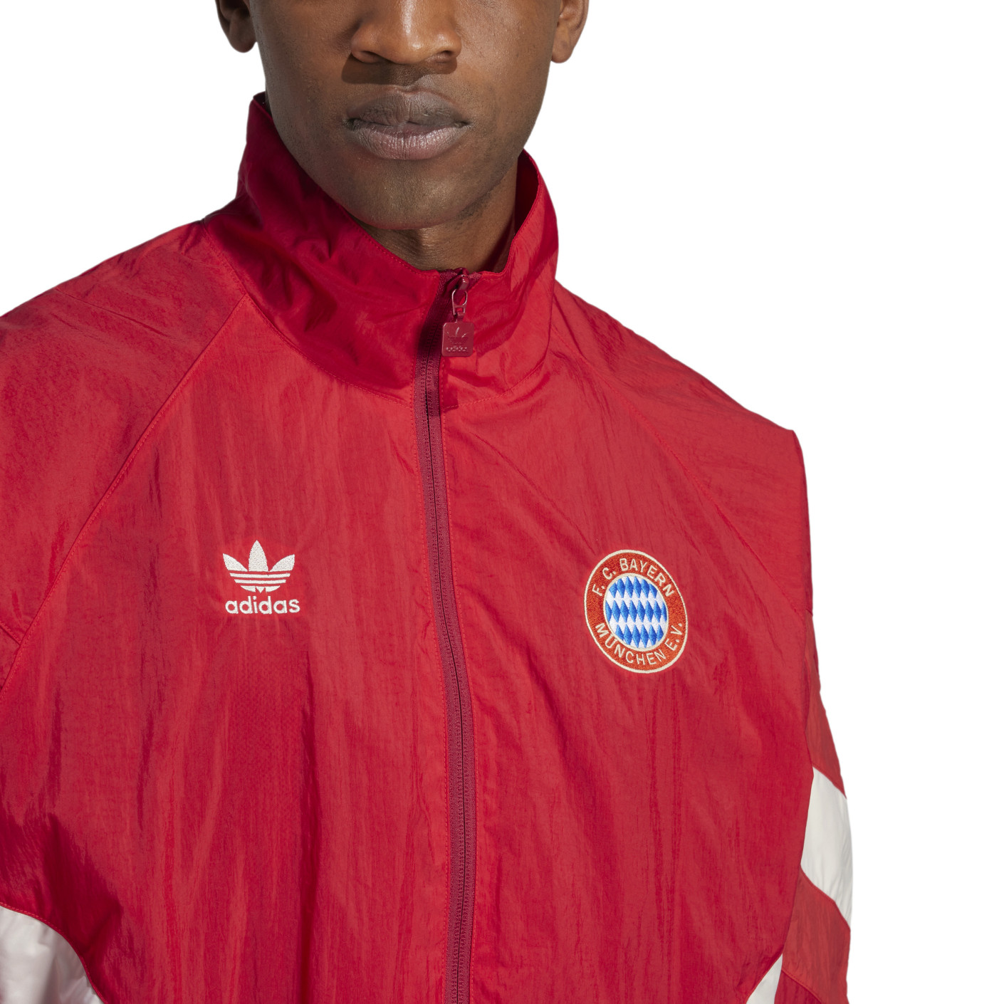 adidas Bayern München Originals Trainingspak Full-Zip 2024-2025 Rood Beige