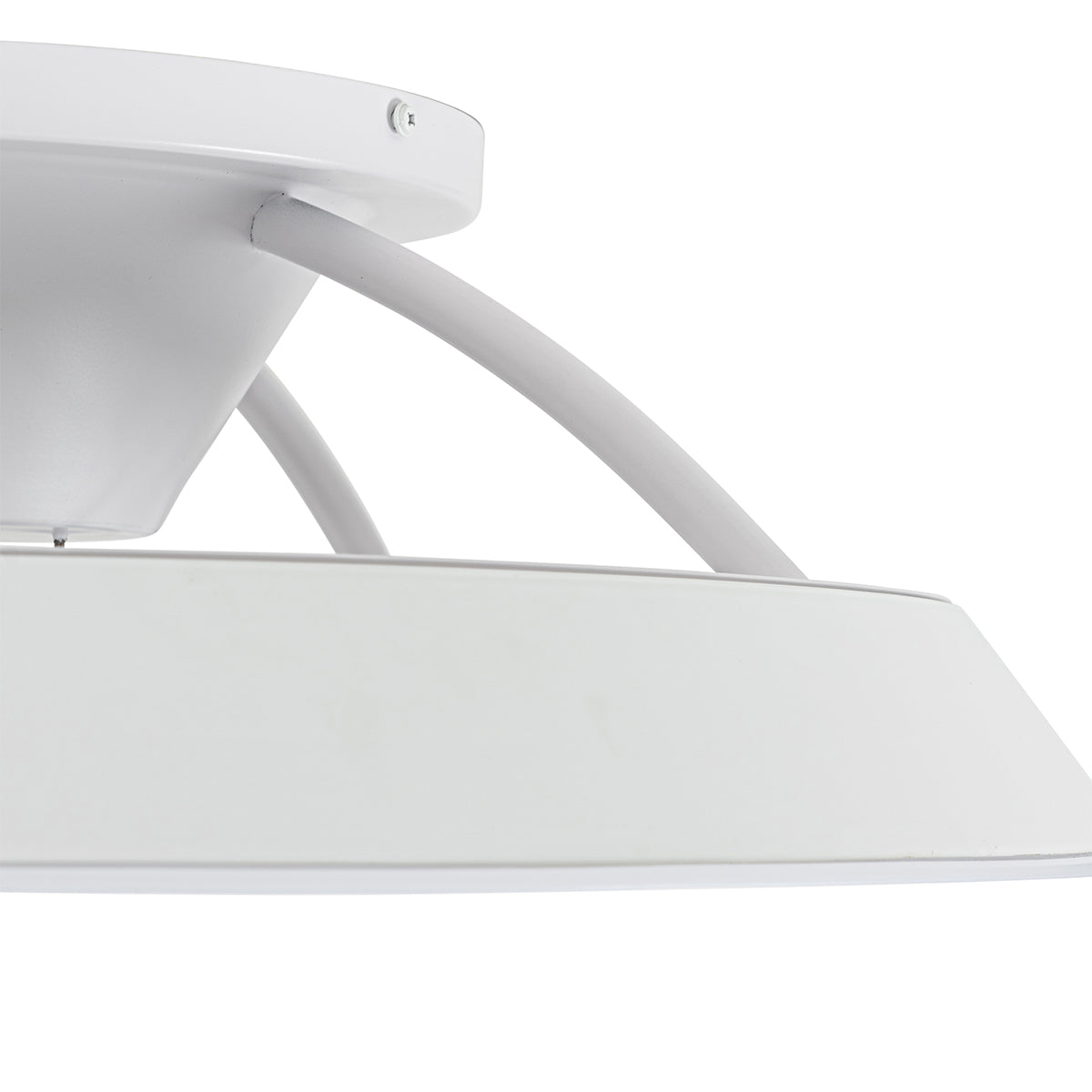 QAZQA Smart plafondventilator wit 59.5cm incl. LED dimbaar met