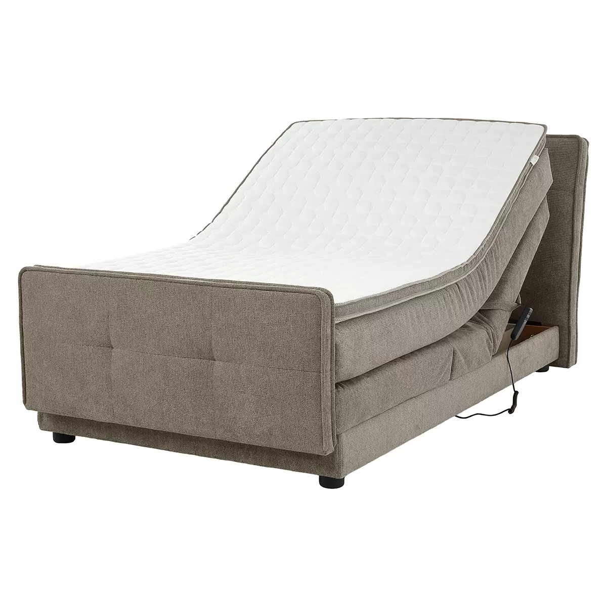 Boxspringbett Paulo 120x200 Hellbraun