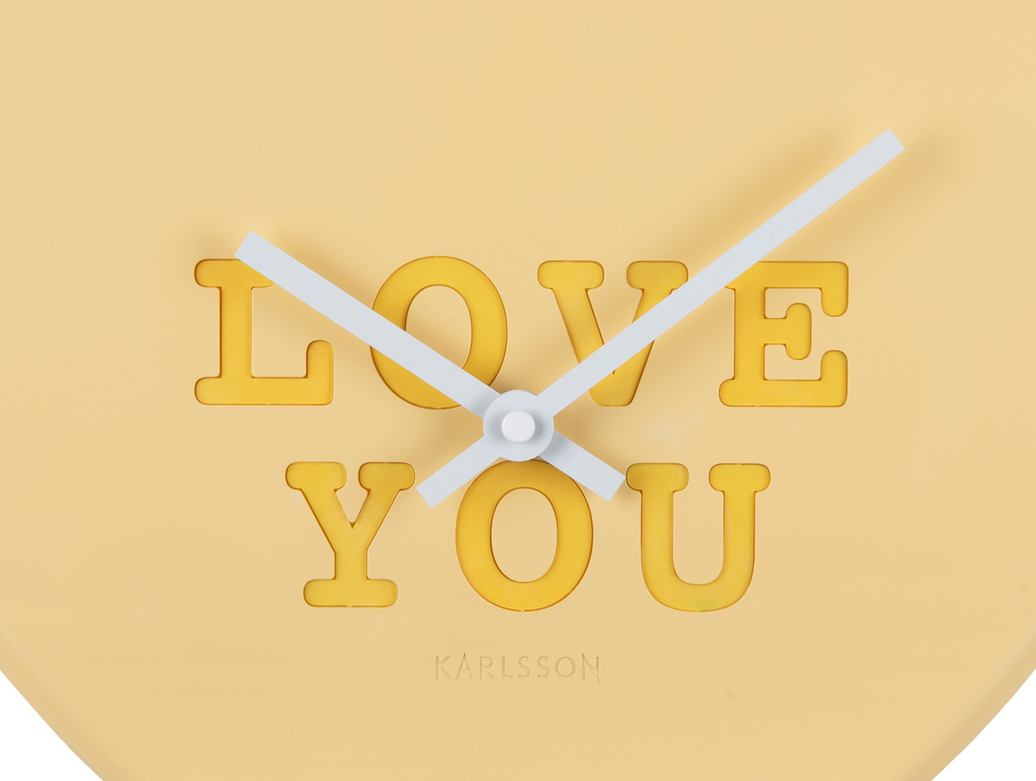 Wall clock Heart Candy soft yellow