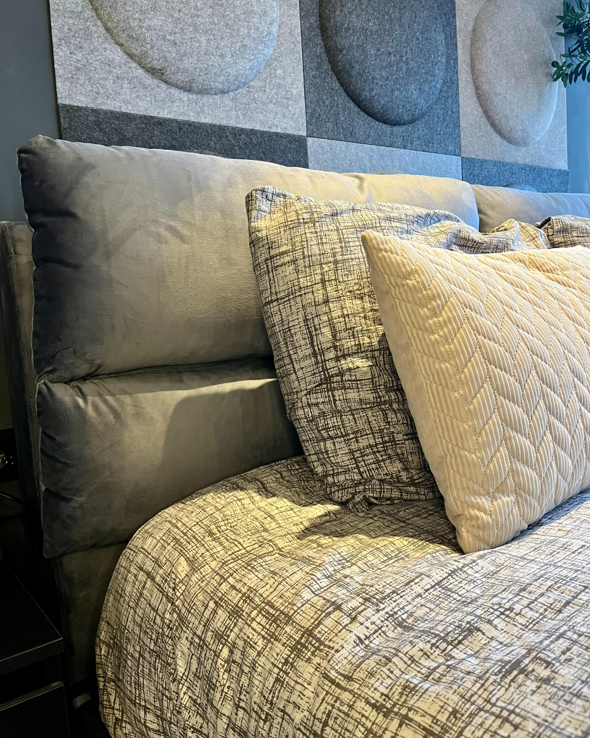 Bed met opbergruimte Fluweel BATILLY 180 x 200 cm Grijs