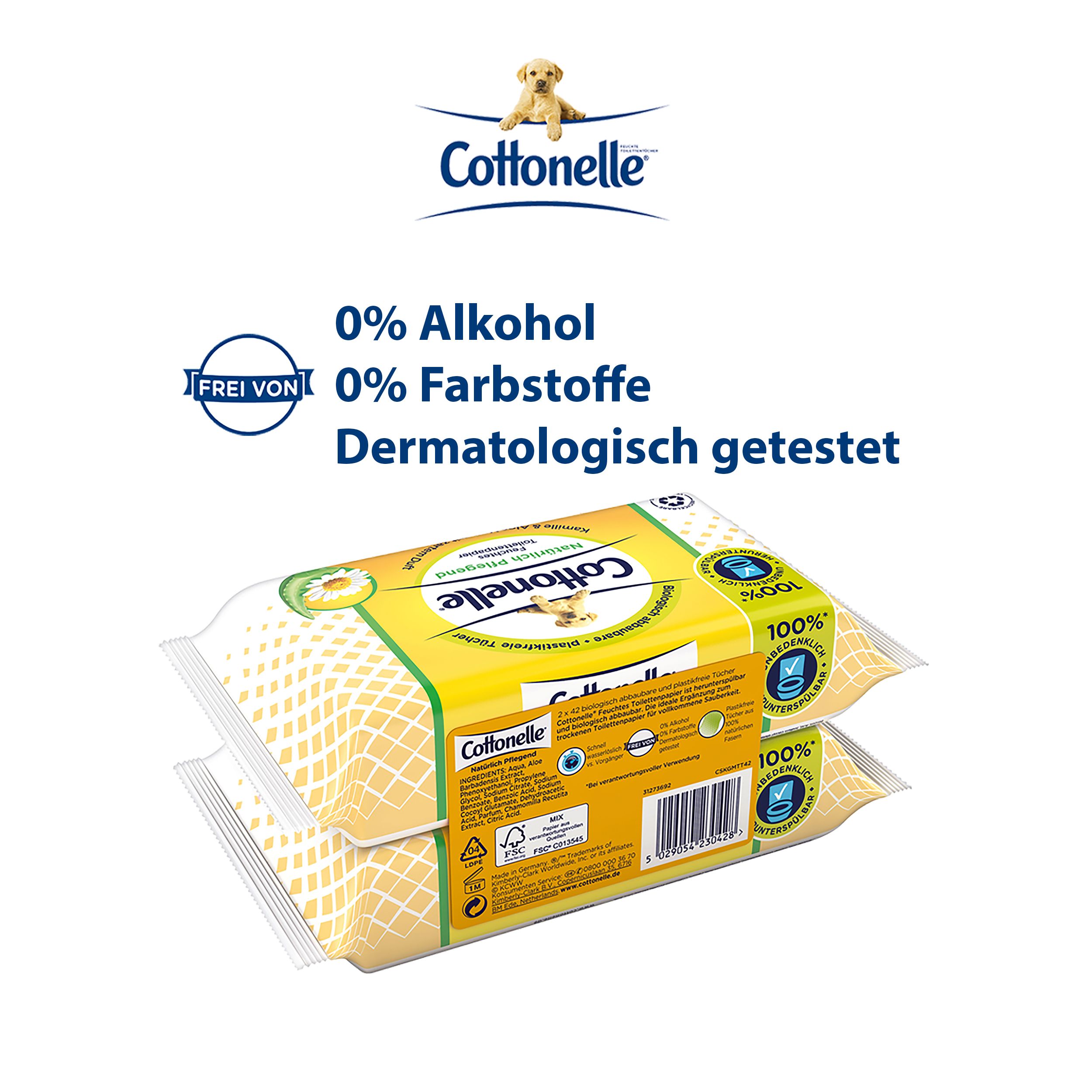 Cottonelle Feuchtes Toilettenpapier Kamille & Aloe Vera Duo-Pack