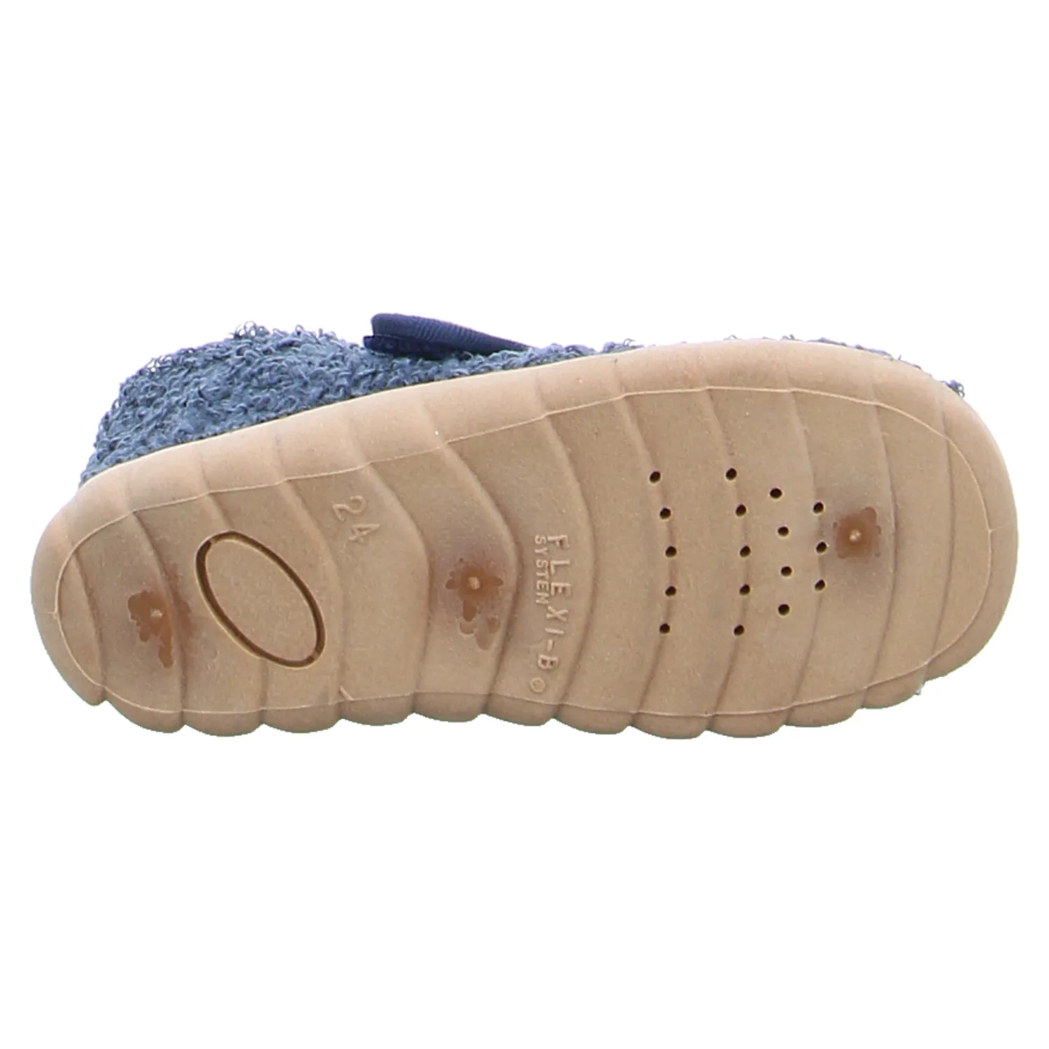 FISCHER Baby-Hausschuh Blau Textil  Unisex