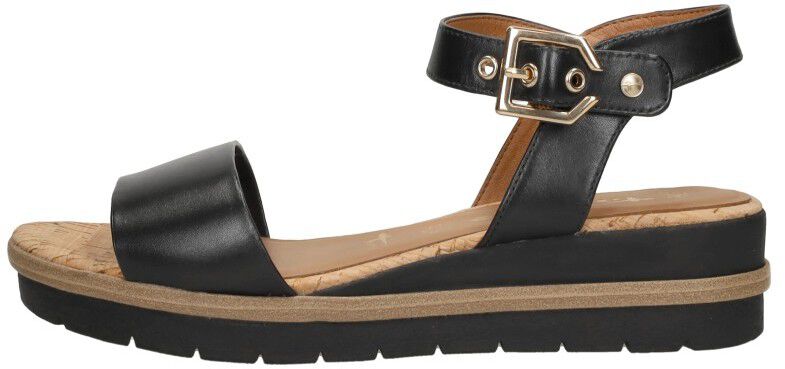 Tamaris Sandalen Plat zwart