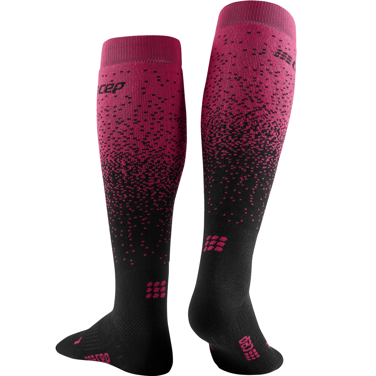 CEP Damen Skisocken SNOWFALL COMPRESSION black/purple | Skisocken | Skibekleidung | Damen | XSPO-Fashion