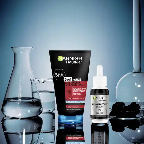 Hautklar 3in1 Renigung, Peeling & Maske Anti-Mitesser mit Kohle