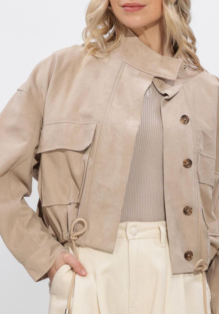 beige ibana jassen jigo suede