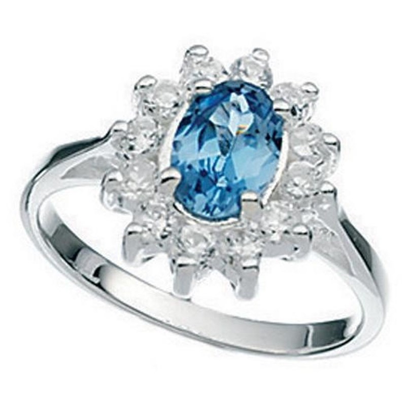 Bague princesse en argent 925/1000