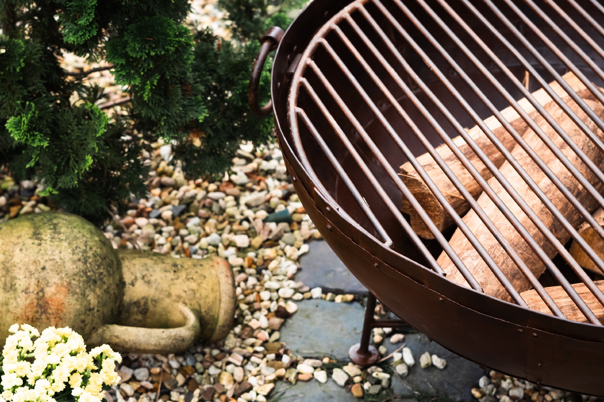 Indischer Grill 'Kadai' mit Rost & Ständer, aus Metall, Ø 80 cm, H 46 cm günstig bestellen