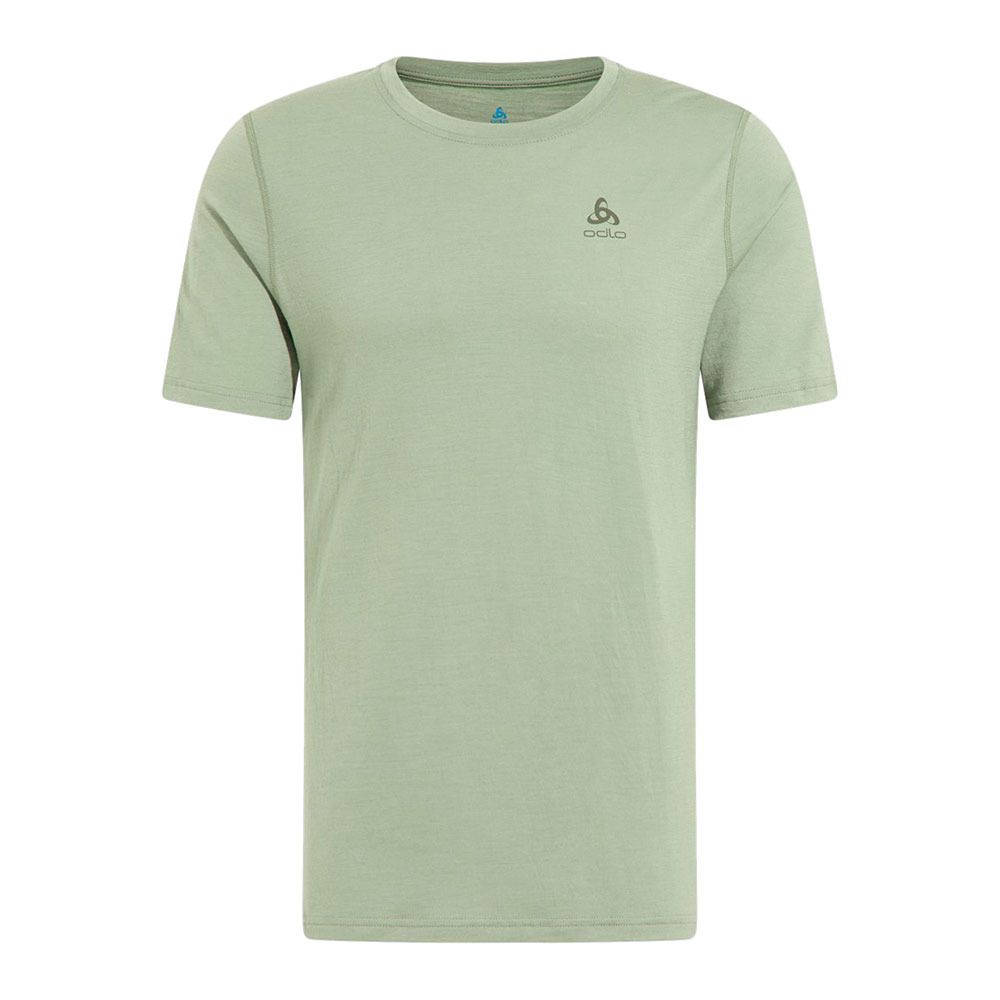Odlo MERINO WARM - Sous-couche Homme matte green