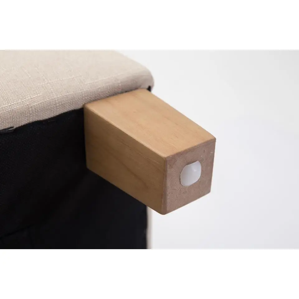 CLP Hocker Pharao antiek licht Frame - Stof - creme