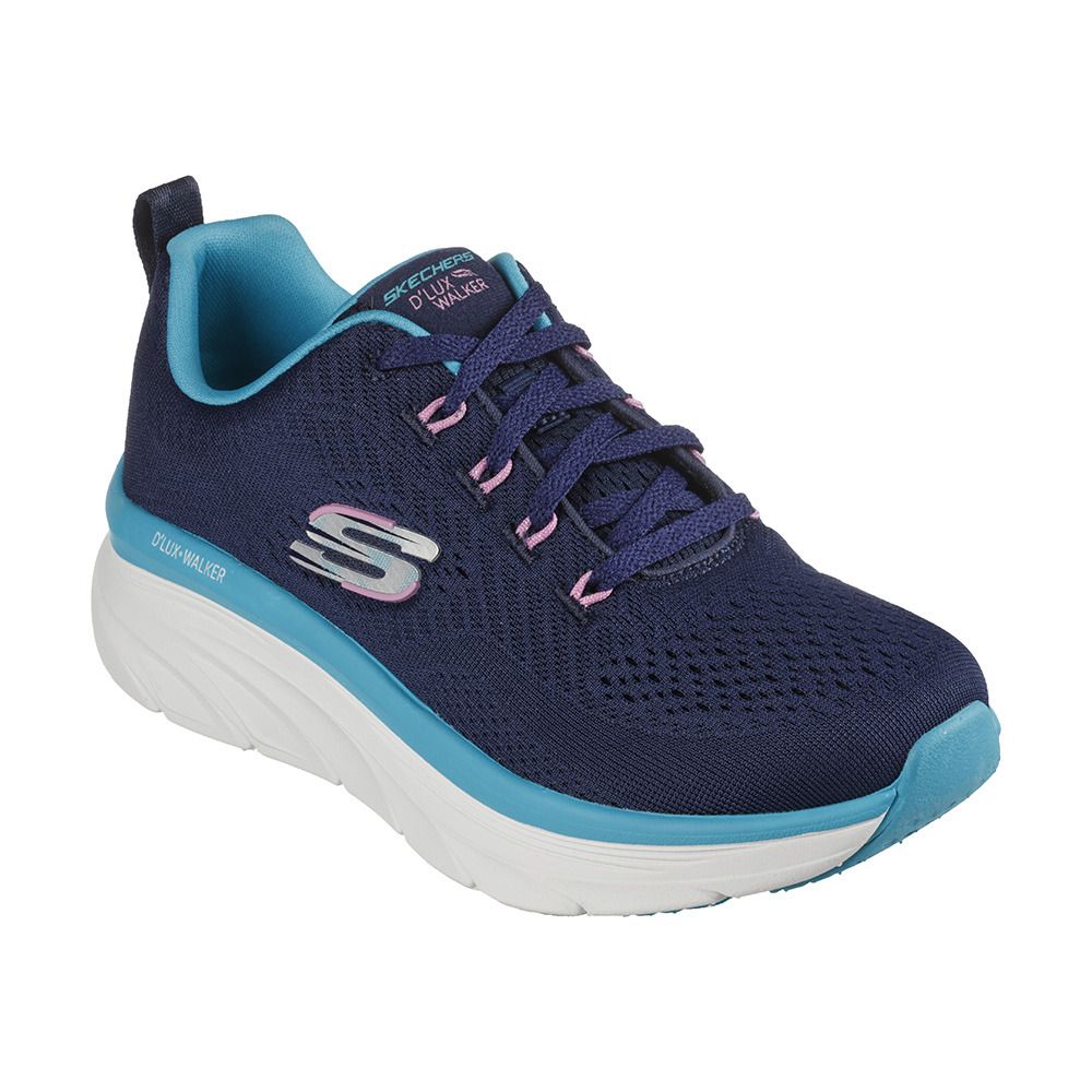 Skechers D'LUX WALKER FRESH FINESSE - Chaussures fitness Femme navy/turquise