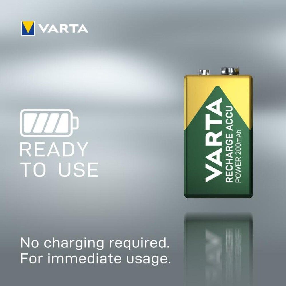 BATTERI VARTA GJENOPPLADBART 9V 200MAH