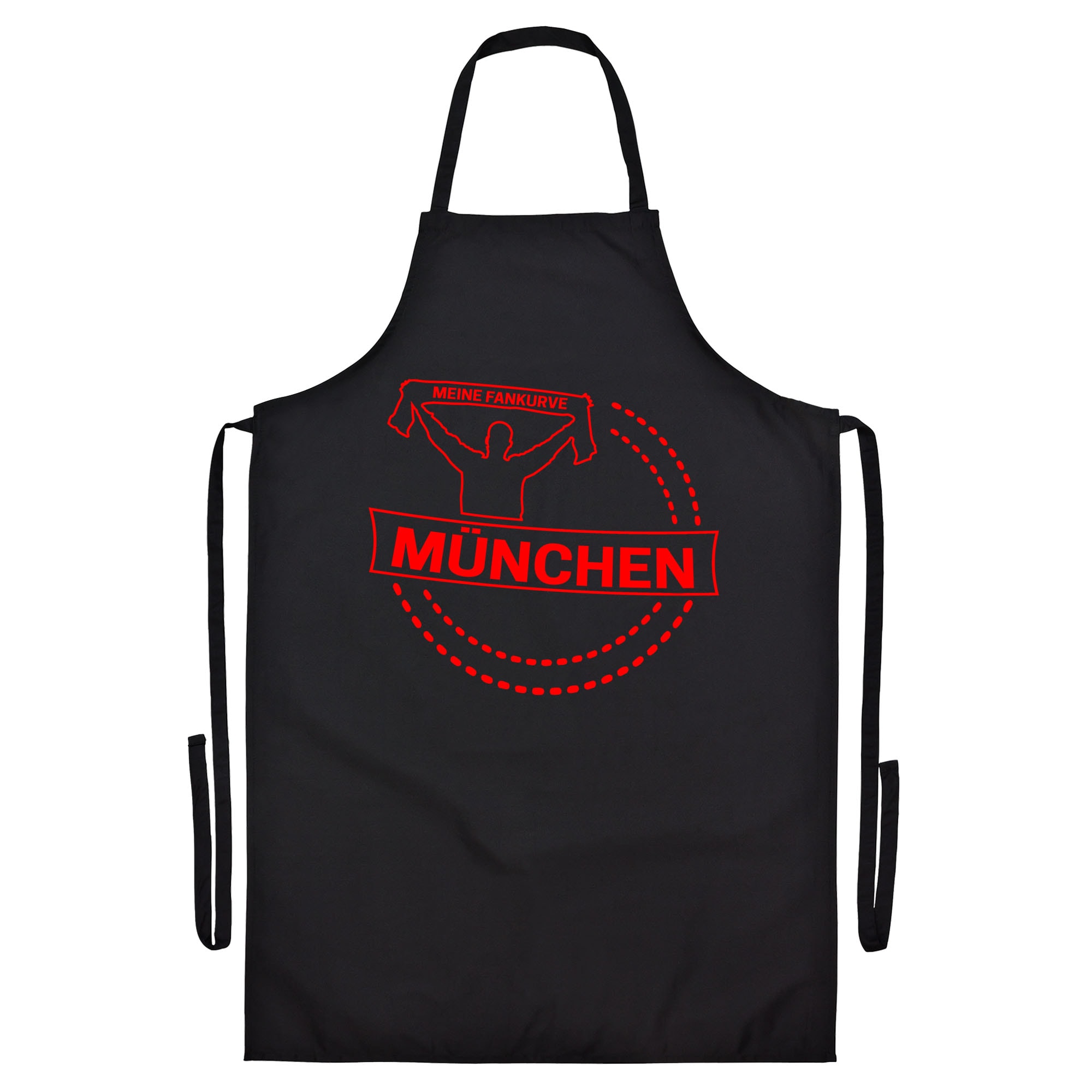 multifanshop® Grillschürze - München rot - Meine Fankurve - Druck rot