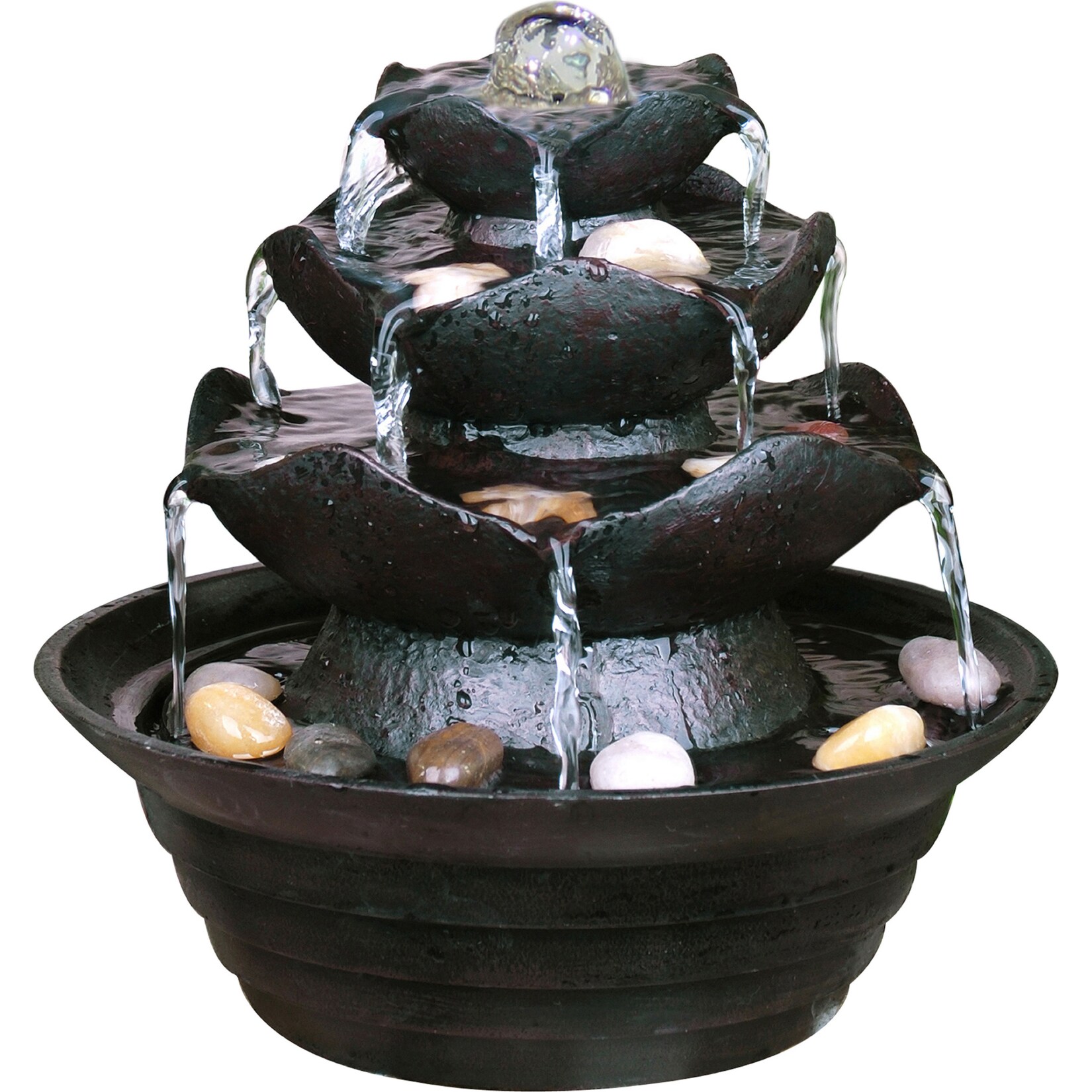 Dobar 96410e Design-Zimmerbrunnen mit 4 Schalen