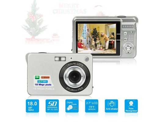 YONIS - Appareil photo numérique portable 18mp zoom 8x + sd 32go arg...