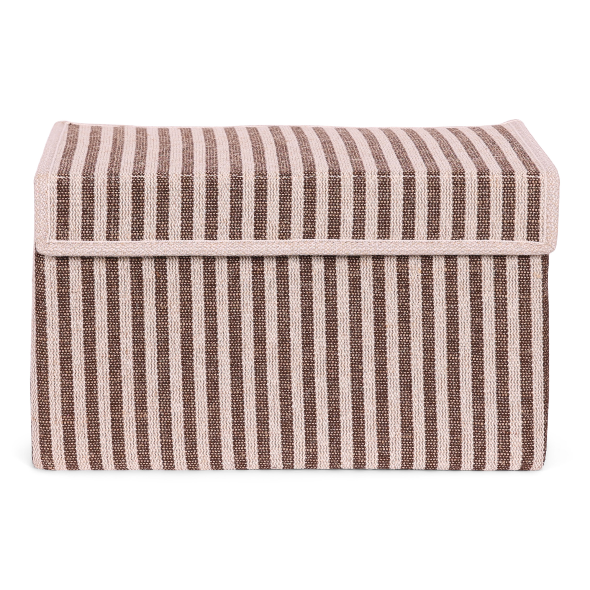 Opbergdoos Auri stripe brown 35x24x20cm