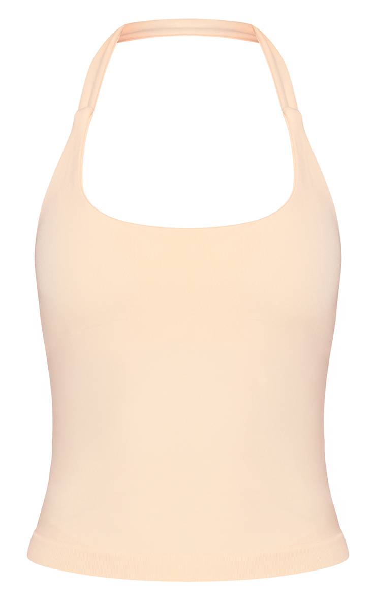Butter Cream Combinaison Débardeur Col Licou Sans Couture Gym Buttercream
