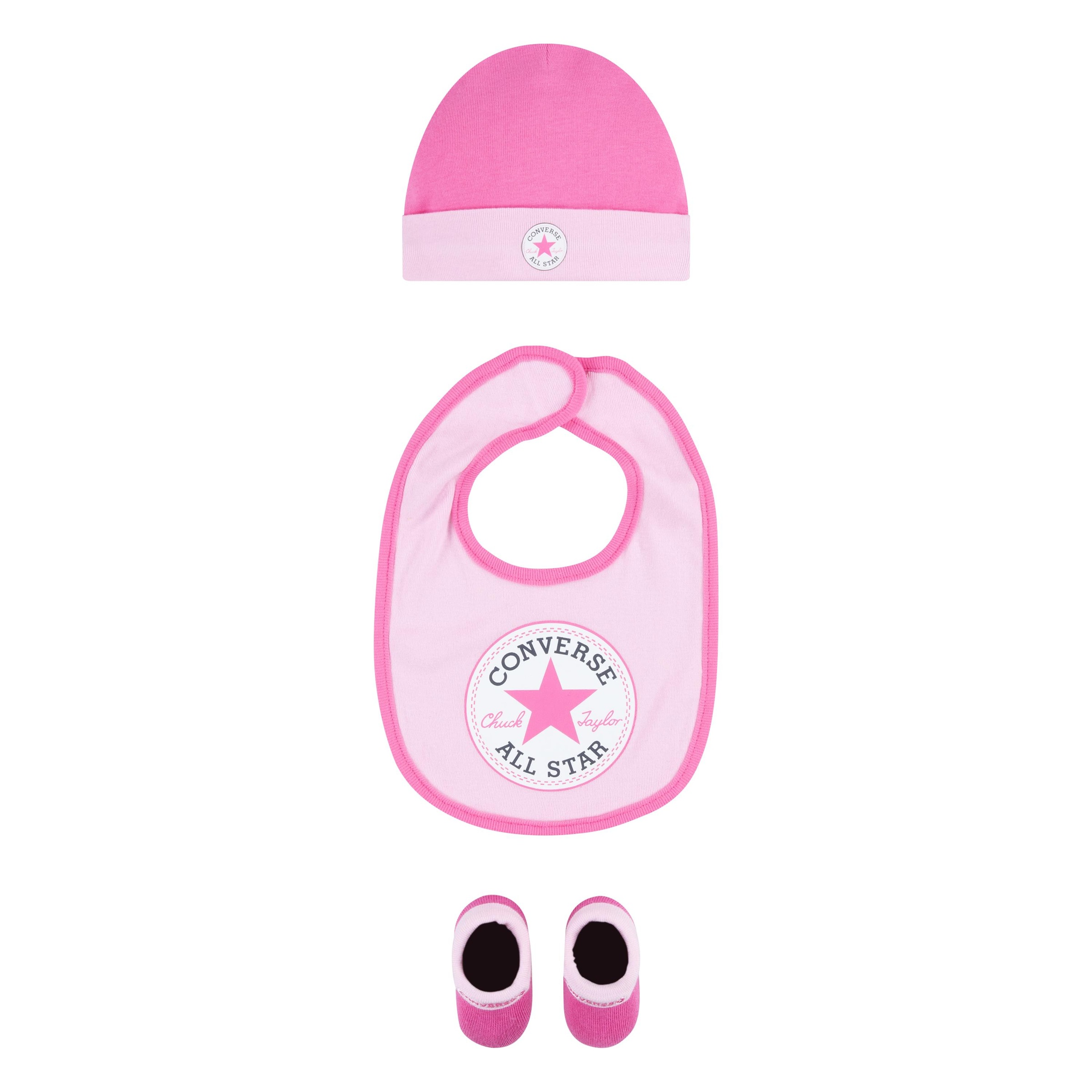 Converse Neugeborenen-Geschenkset »CHUCK INFANT HAT BIB BOOTIE SET 3PC«, 3 Stk. für Babys