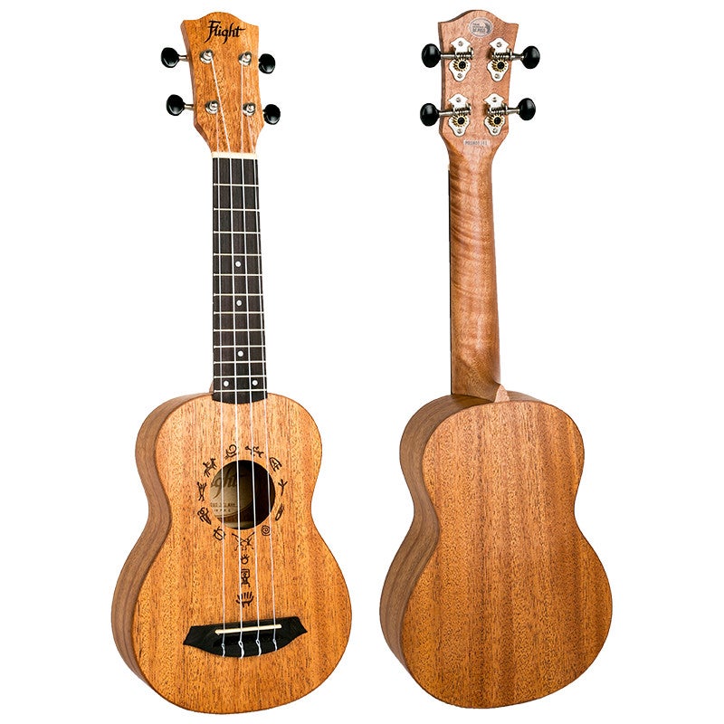 Flight Designer Series DUS371 Mahogany sopraan ukelele met gigbag