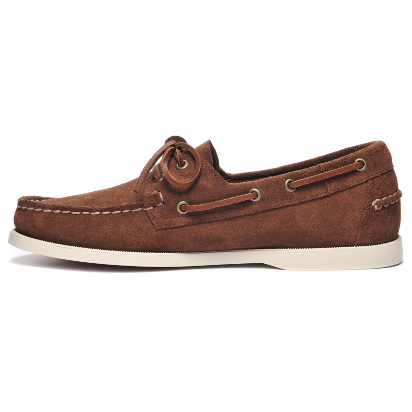 DOCKSIDES PORTLAND FLESH OUT Dark Brown-Chaussures bateau pour homme en suede Portland