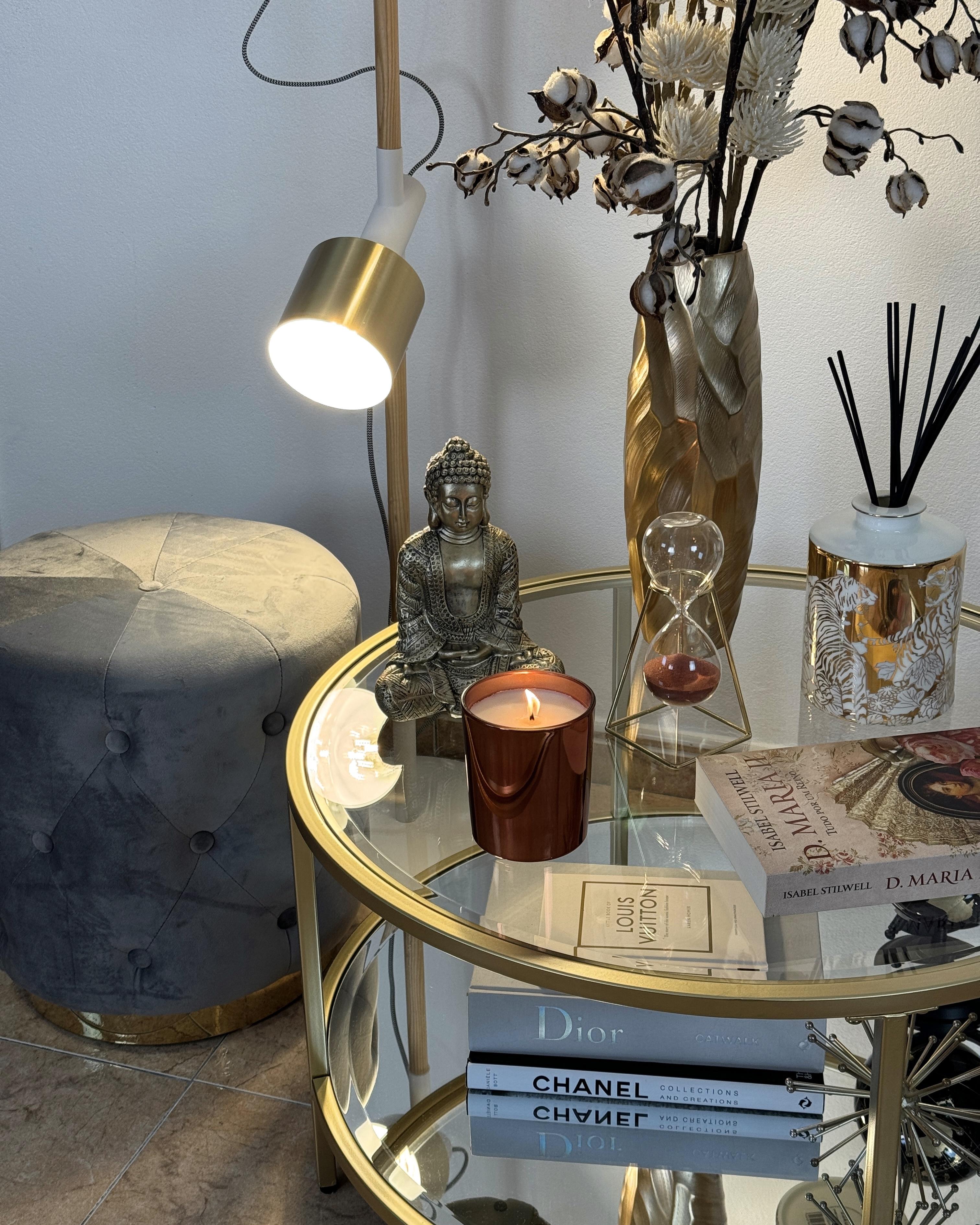 Staande lamp OWENS verstelbaar Essenhout Wit