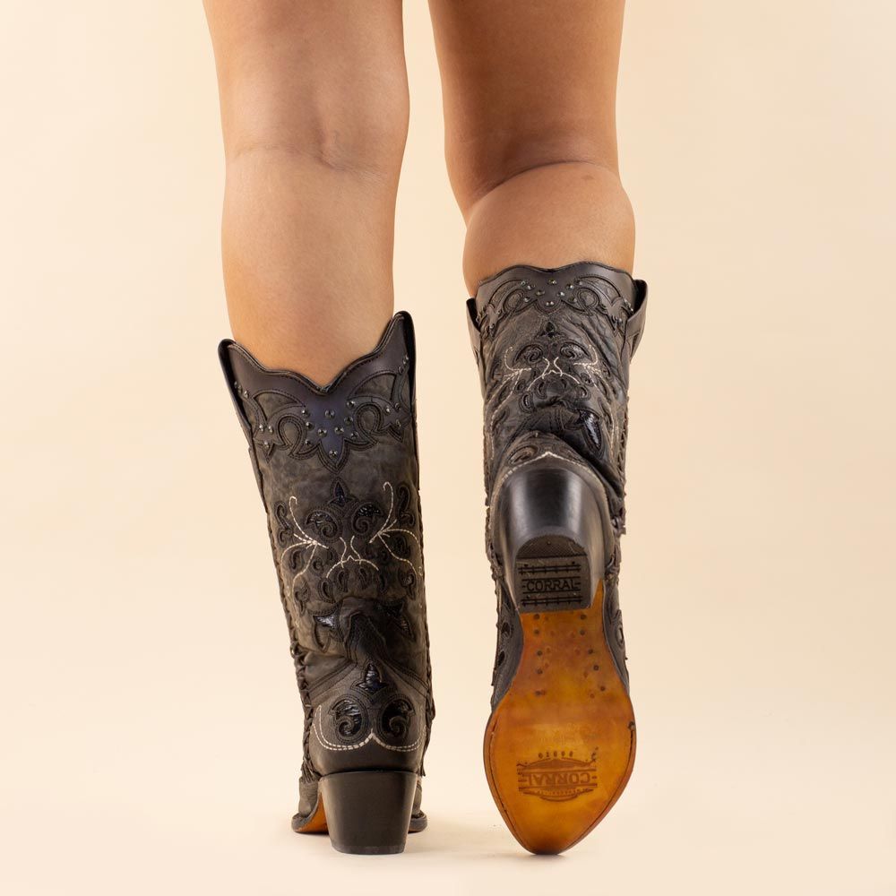 Corral cowboyboots C3934 Black Inlay